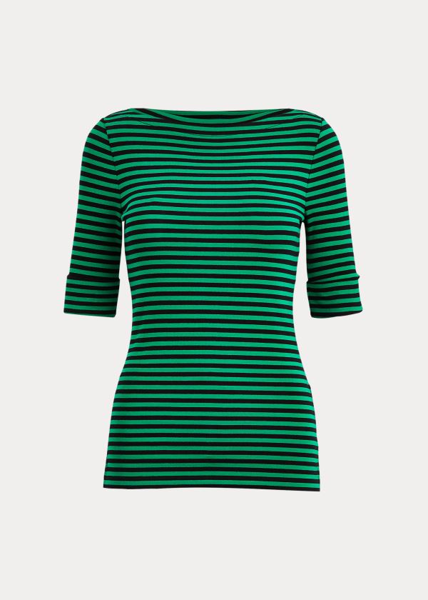 Top Ralph Lauren Striped Algodão-Blend Mulher 35829-WVYS